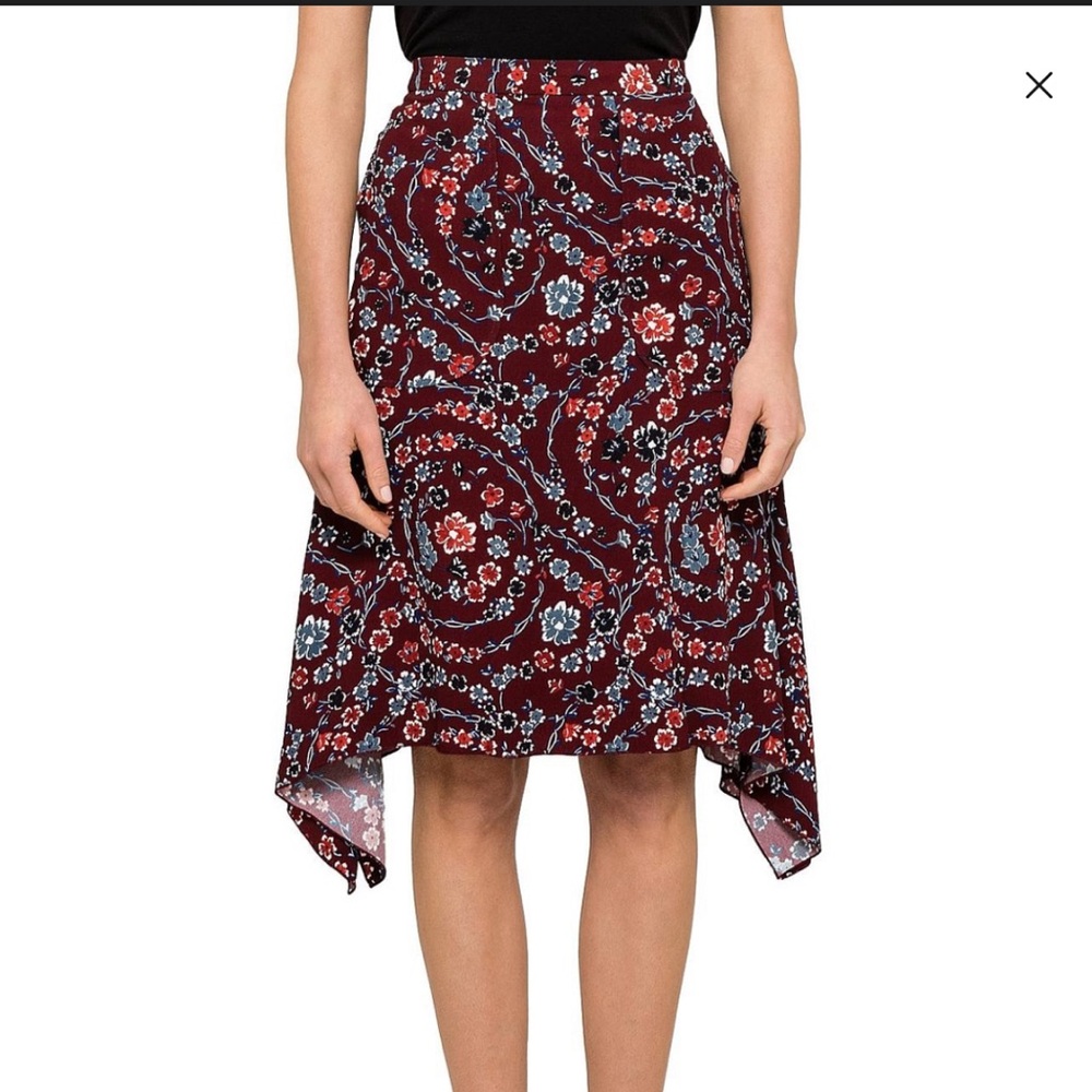 See by Chloé kankerchief knee-length viscose skirt